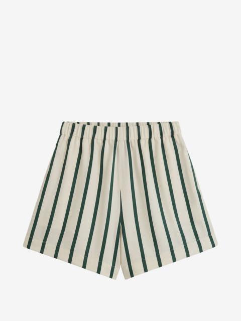 BONDI BORN® Cannes striped silk shorts