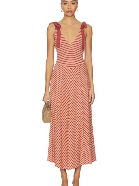 FREE PEOPLE x free-est Cecelia Midi Dress In Burnt Henna Combo