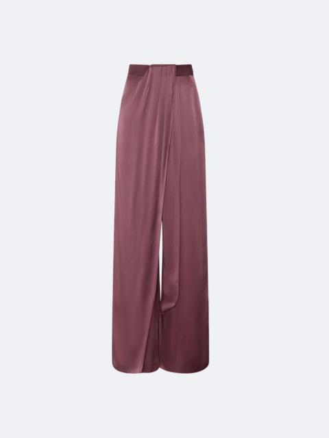 LAPOINTE Satin Draped Relaxed Pant