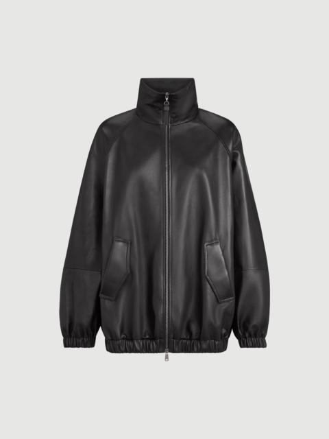 Brunello Cucinelli Nappa leather bomber jacket with monili