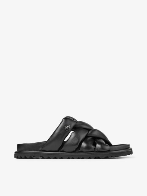 JIMMY CHOO Kes Flat
Black Nappa Leather Sandals