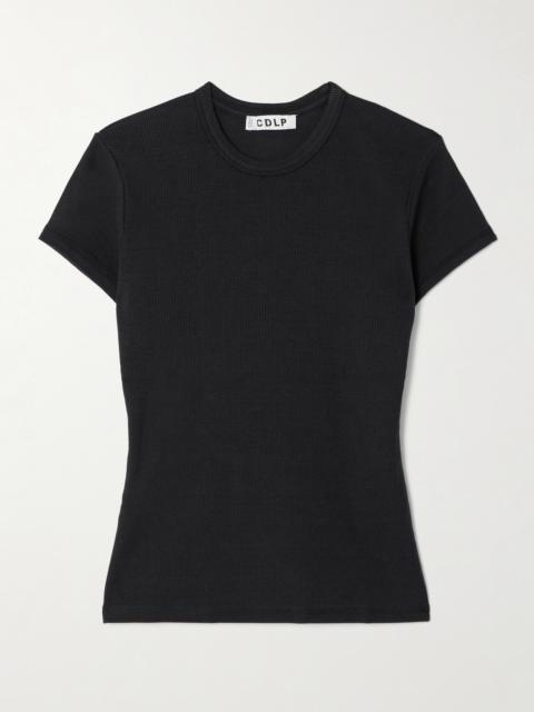 CDLP Ribbed Stretch Lyocell And Cotton-blend T-shirt