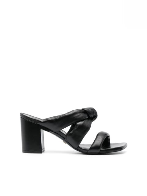 Stuart Weitzman 85mm knot-detail leather mules