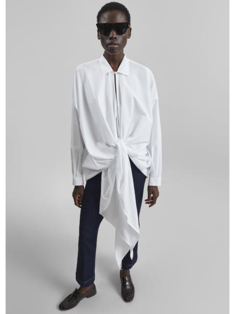 DARKPARK Darkpark Romy Light Cotton Popeline Drap Shirt - White