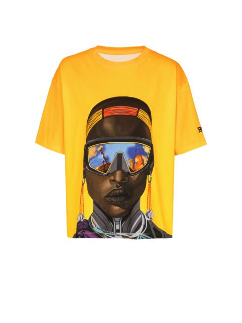 Balmain Disney x Balmain: The Lion King - Relaxed T-shirt with Nika Mtwana print
