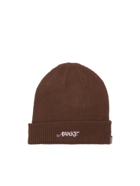 AWAKE NY logo-embroidered beanie