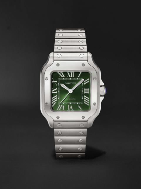 Santos de Cartier Automatic 35.1mm Interchangeable Stainless Steel and Alligator Watch, Ref. No. CRW