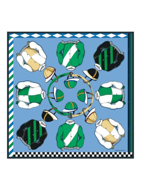 Longchamp Casaques Longchamp Silk scarf 90 Sky Blue - OTHER