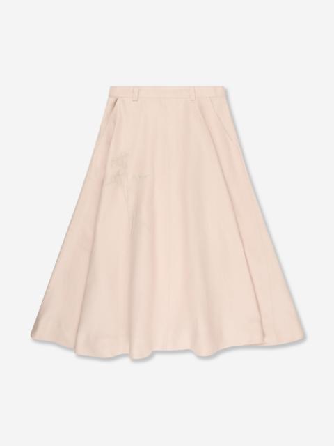 SLOWEAR Wide fit skirt in linen