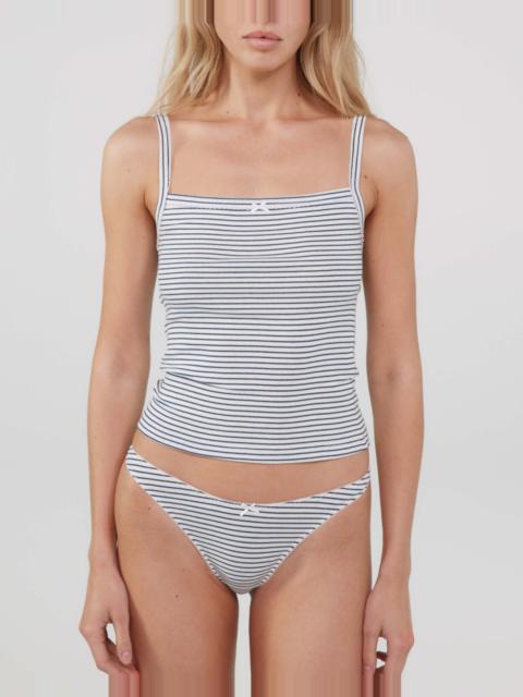 Cou Cou The Baby Tank: White French Stripe Cotton Jersey