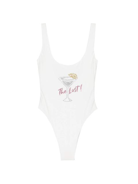 Oséree Oséree Rhinestone-embellished Scoop-neck Swimsuit