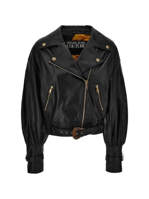 VERSACE JEANS COUTURE zip-pocket biker jacket