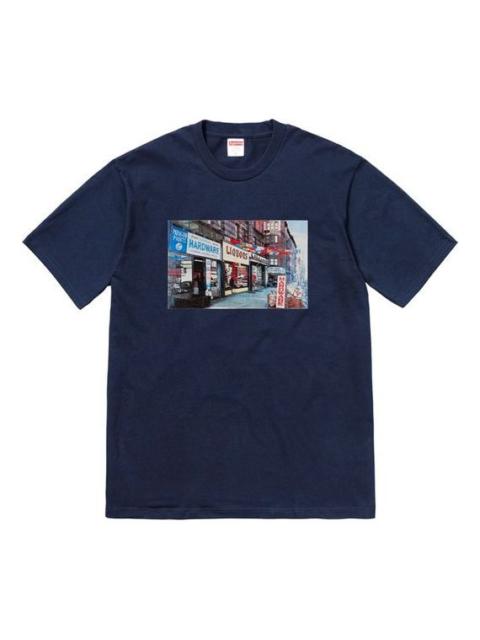Supreme Supreme SS18 Hardware Tee Navy Printing Short Sleeve Unisex Navy Blue SUP-SS18-511