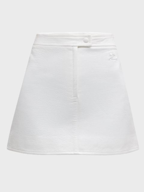 courrèges Reedition Vinyl Mini Skirt