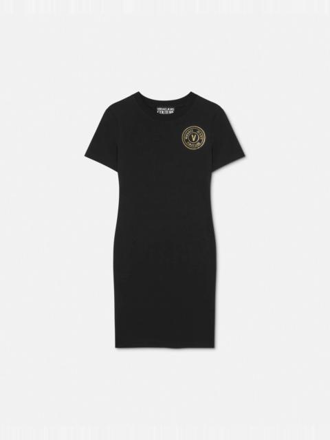 VERSACE JEANS COUTURE V-Emblem Logo T-Shirt Dress