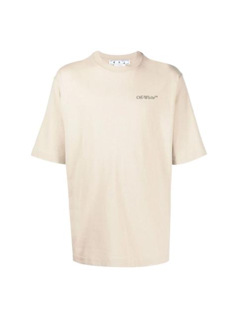 Off-White OFF-WHITE SS22 Logo Round Neck Pullover Short Sleeve Loose Fit Khaki OMAA119S22JER0041710