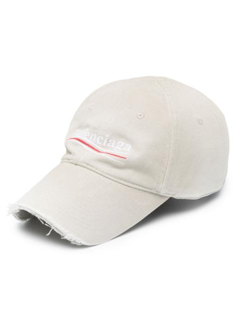 BALENCIAGA grey Political Campaign embroidered cap
