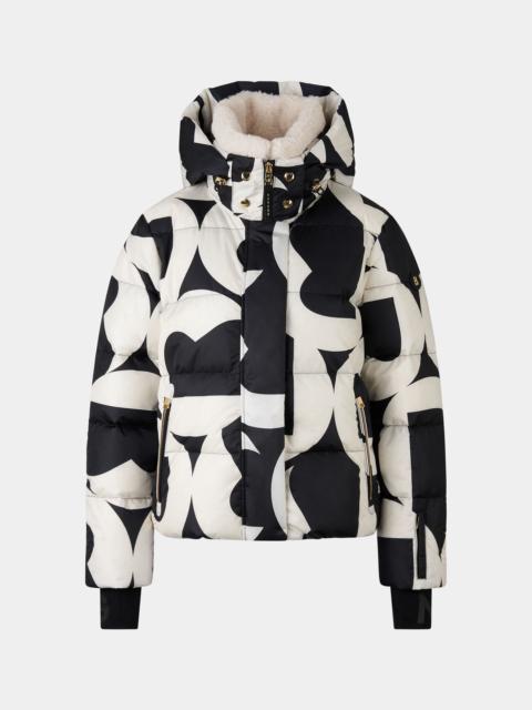 BOGNER Maja down ski jacket in Black/Off-White