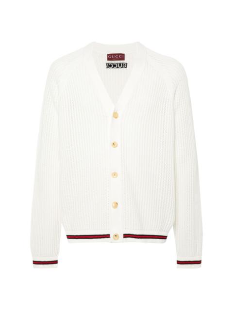 GUCCI Sylvie Web-stripe cardigan