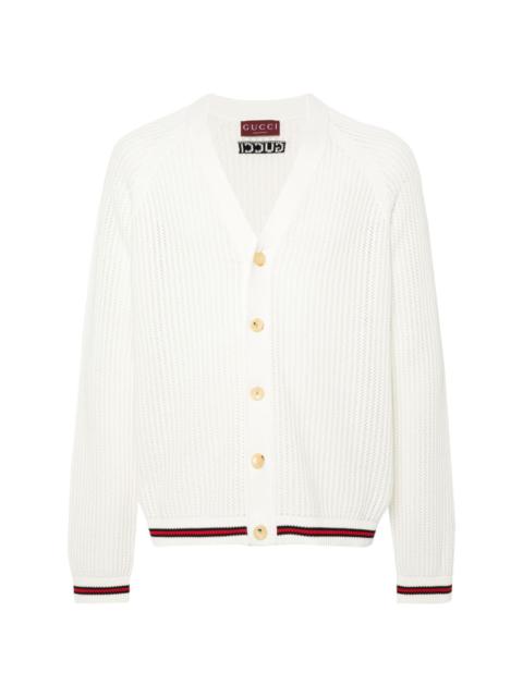 Sylvie Web-stripe cardigan