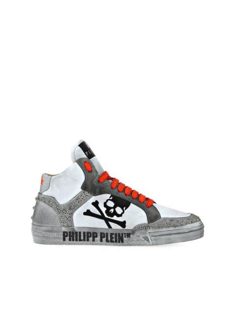 PHILIPP PLEIN Strass Retrokickz TM Hi-Top Sneakers