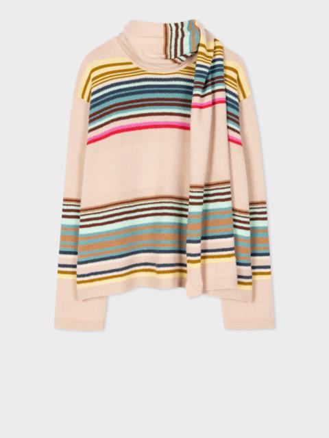 Paul Smith Wool-Blend Stripe Sweater with Matching Scarf