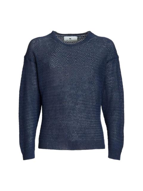 open-knit linen jumper