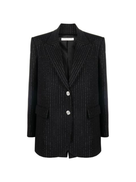 Alessandra Rich boxy pin-stripe wool blazer