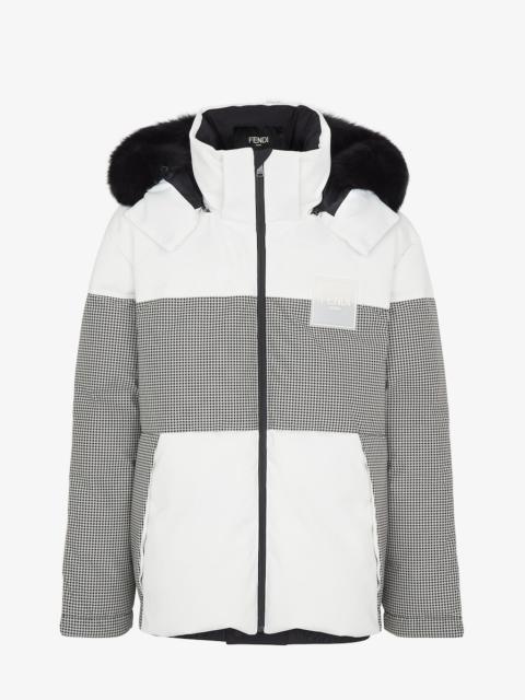 FENDI White and Vichy tech fabric jacket