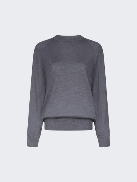 Loulou de Saison Fine Crewneck Sweater Anthracite Melange