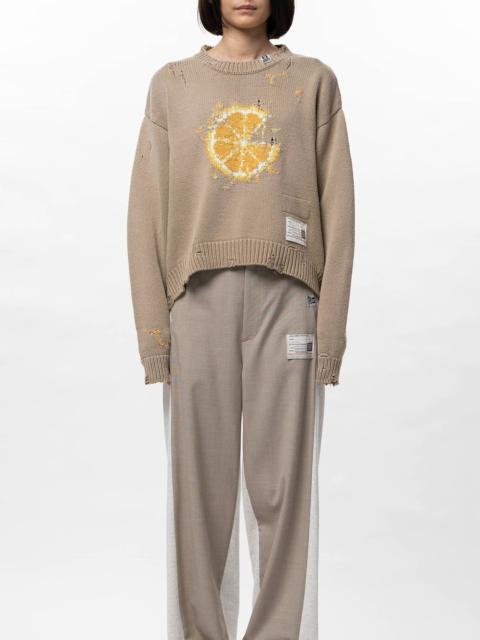 Maison MIHARAYASUHIRO Orange Jacquard Knit Sweater