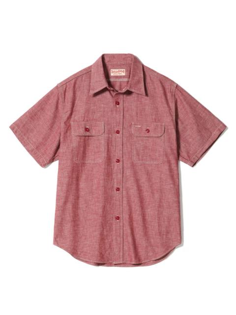 SUGAR CANE SC39703 Red Chambray S/S Work Shirt