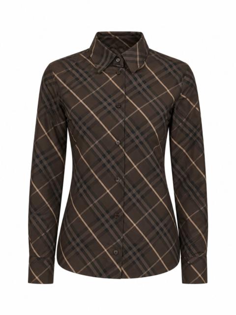 Burberry Multicolored Burbery check pattern slim-fil shirt