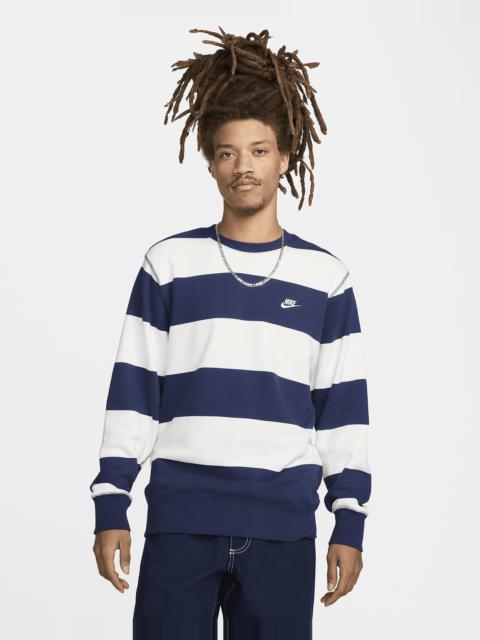 Nike Nike Club Fleece Men's Striped Heavyweight French Terry Crew