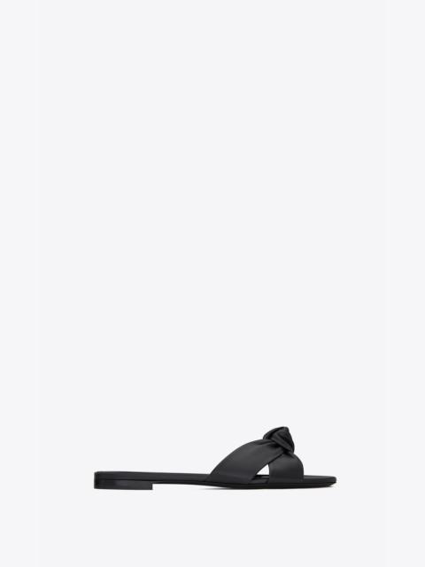 SAINT LAURENT bianca flat mules in smooth leather