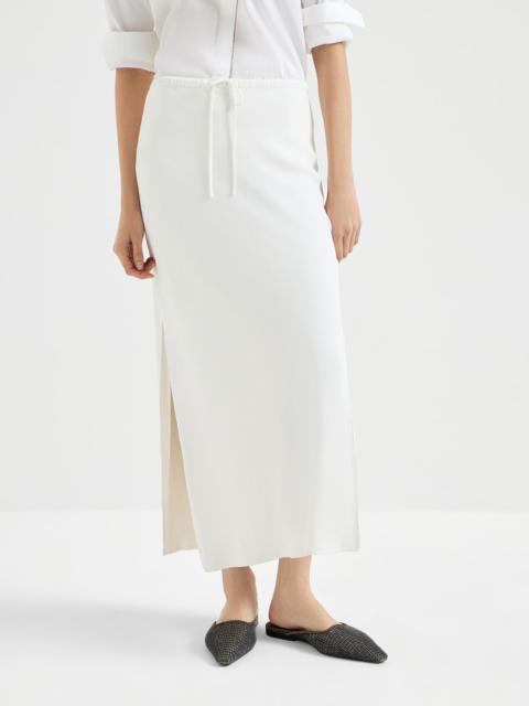 Brunello Cucinelli Silk and acetate crêpe cady fluid skirt