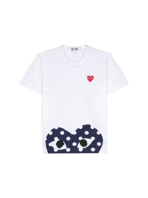 heart-print cotton T-shirt