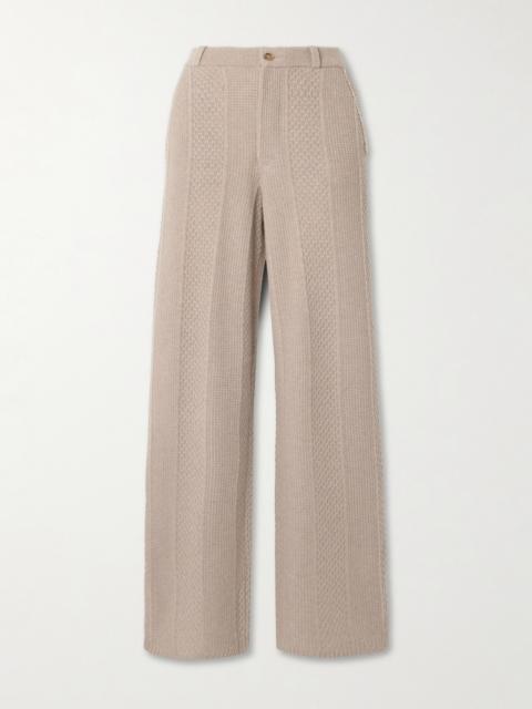 GUEST IN RESIDENCE Cable-knit Wool And Cashmere-blend Wide-leg Pants