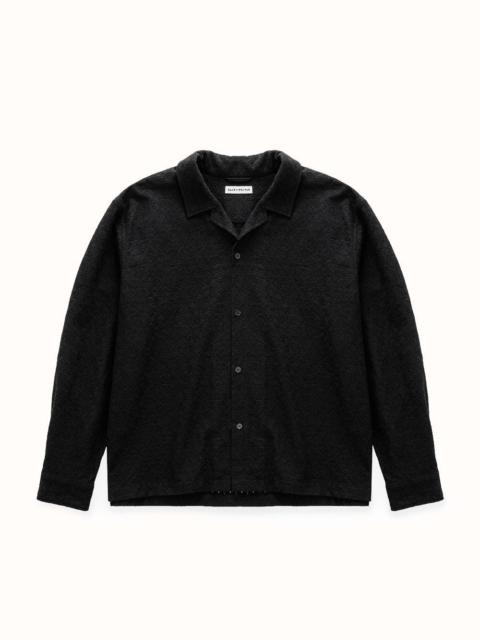 DUKE + DEXTER Duke Black Crochet Shirt