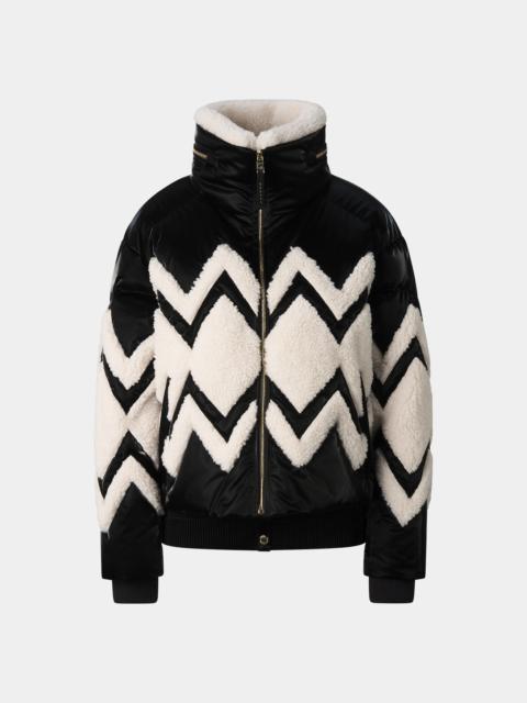 BOGNER Vaia Down Ski Jacket in Black/Off-White