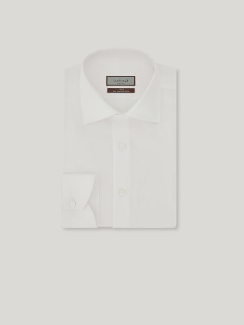 Canali WHITE 140/2 COTTON REGULAR-FIT SHIRT