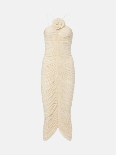 MAGDA BUTRYM Ruched halterneck maxi dress