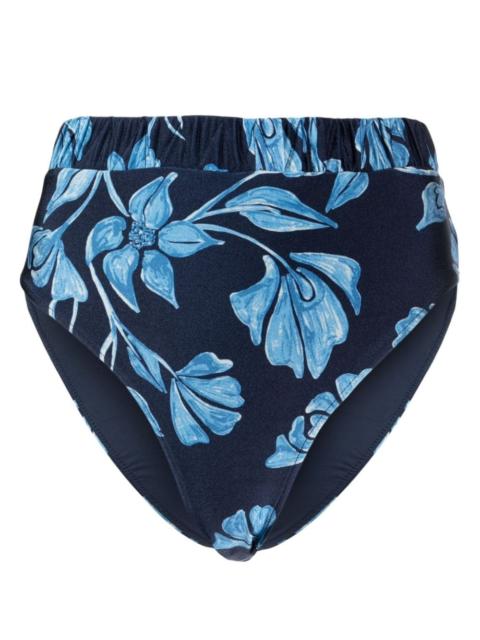 PatBO Nightflower floral-print bikini riefs