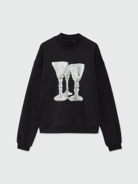 MSGM Jersey sweatshirt with "Glasses" print