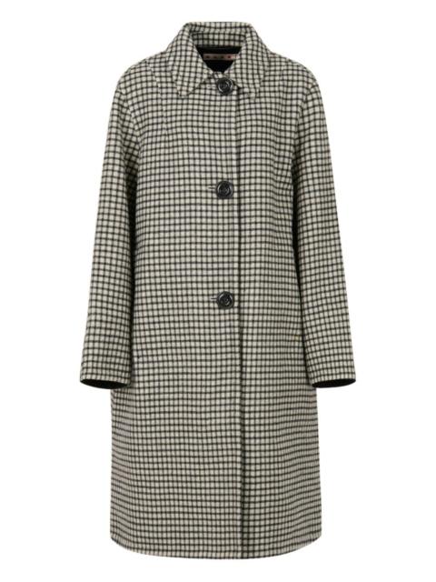 Marni collared checked coat