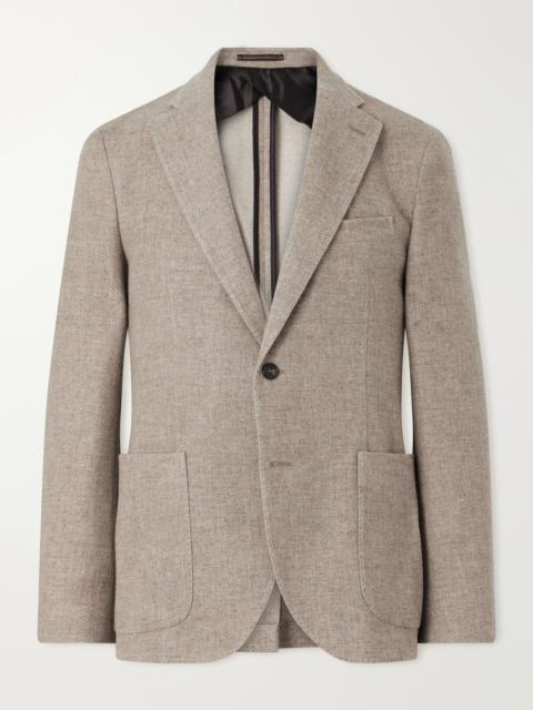 SLOWEAR Cotton, Wool and Cashmere-Blend Jacquard Blazer