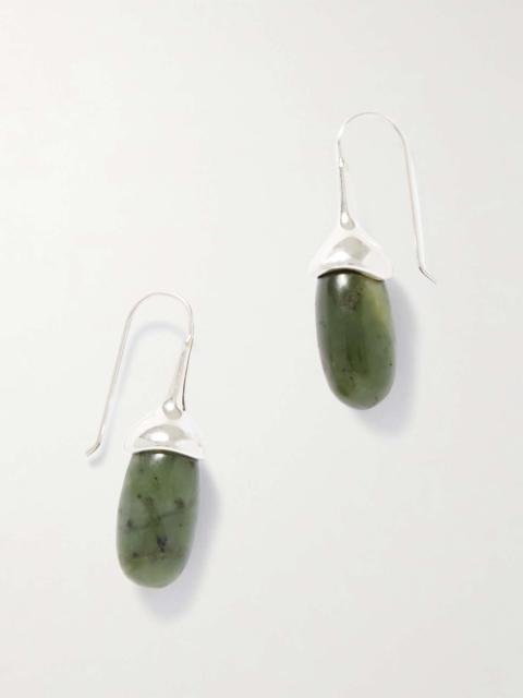 Sophie Buhai Dripping Stone silver and jade earrings