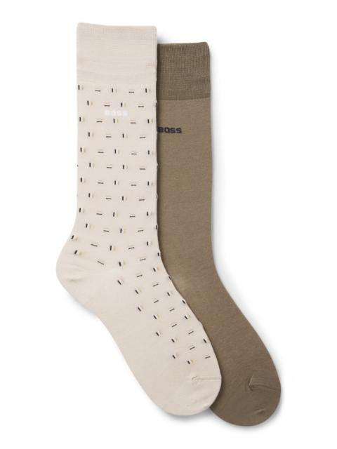 BOSS TWO-PACK OF COTTON-BLEND SOCKS IN A REGULAR LENGTH