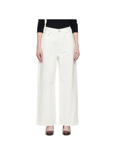 Tonywack Off-White Wide-Leg Baggy Denim Jeans