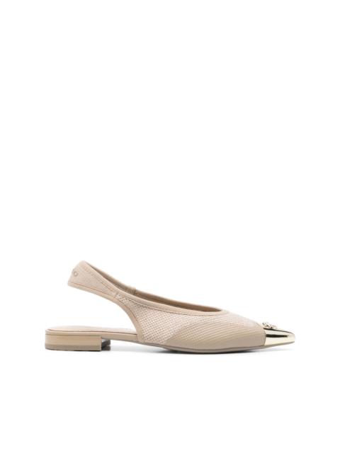 PINKO lurex-detail ballet flats